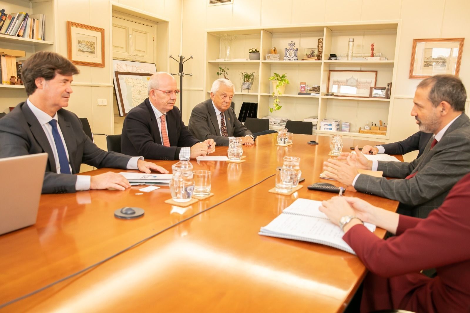 Javier Sánchez Rojas, en la reunión con el Ministerio de Transportes.