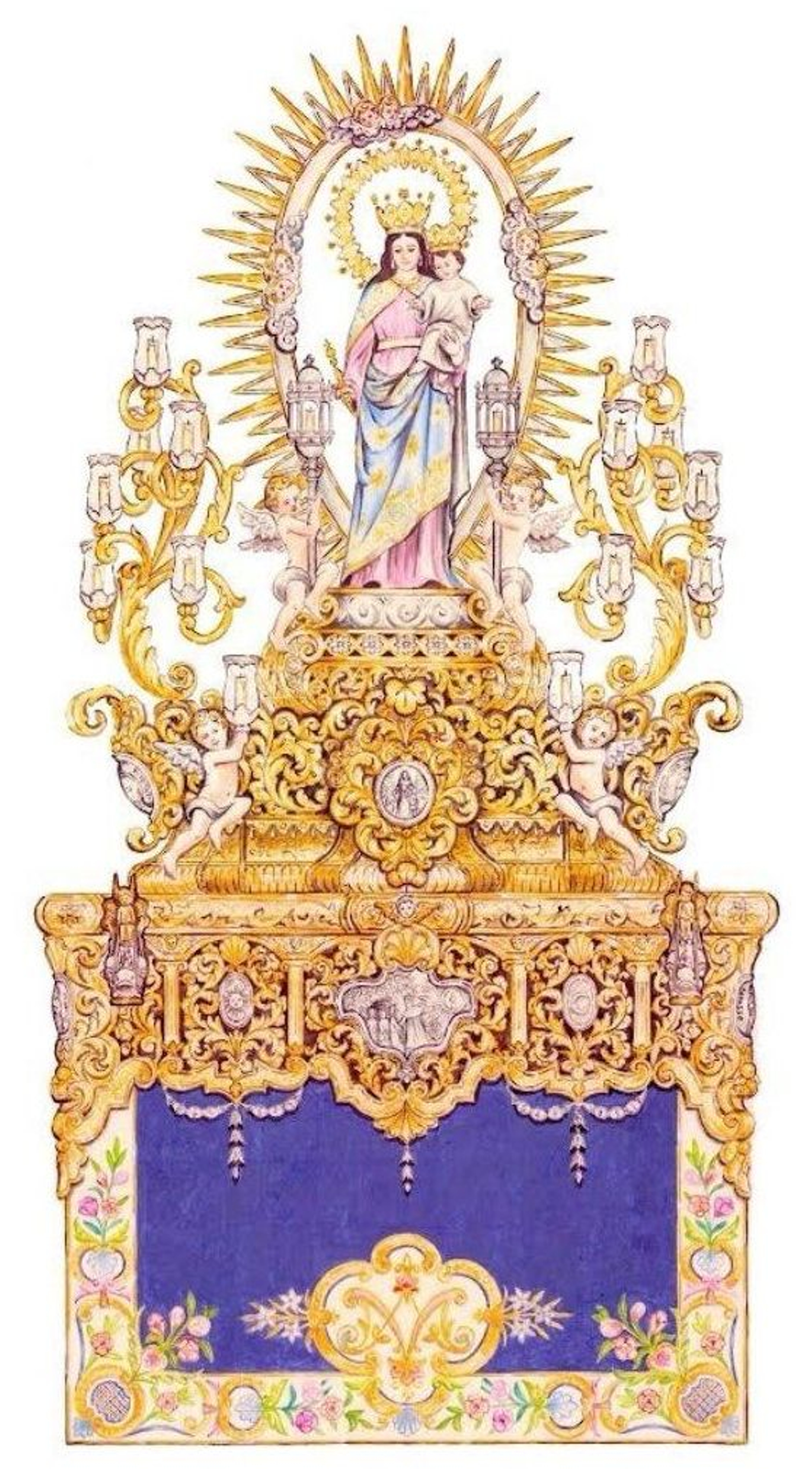 Boceto del nuevo paso de María Auxiliadora de Cádiz.