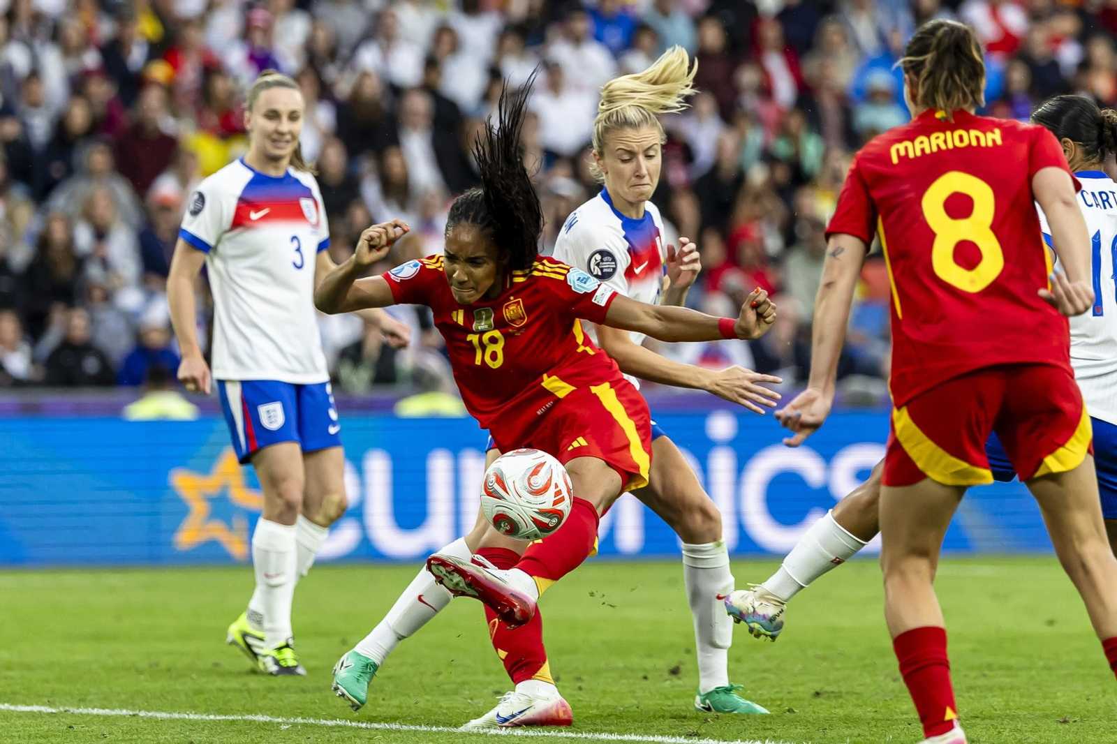 Las mejores imágenes de la final España - Inglaterra de la Eurocopa femenina