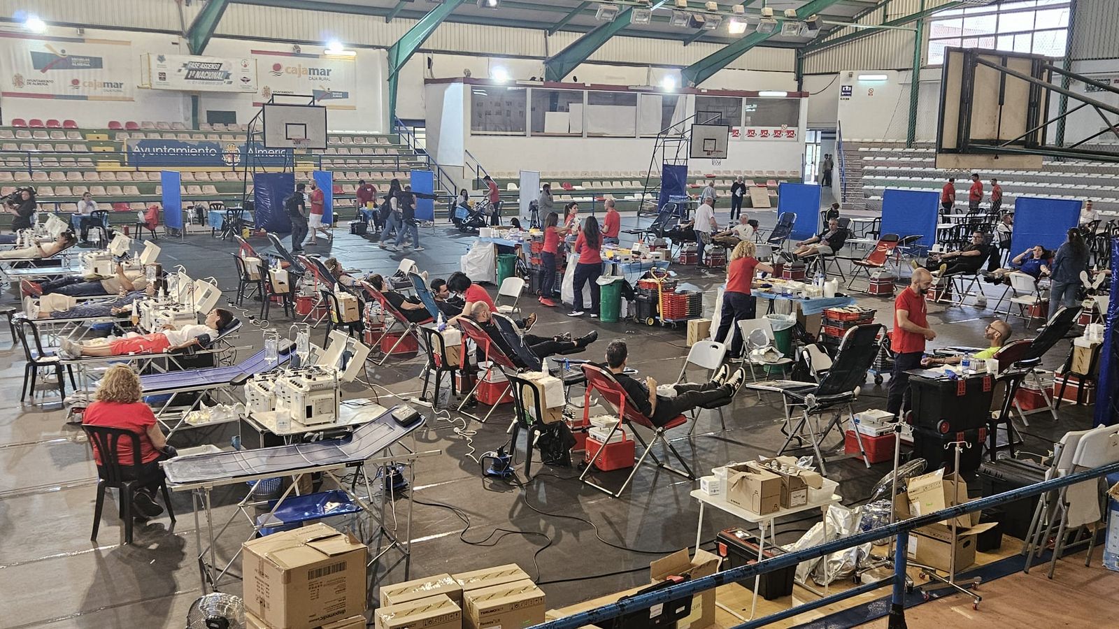 El Ayuntamiento ha cedido las instalaciones del Centro Deportivo Rafael Florido para albergar el puesto de extracciones de la XVII Maratón de Donación de Sangre y Plasma de Almería