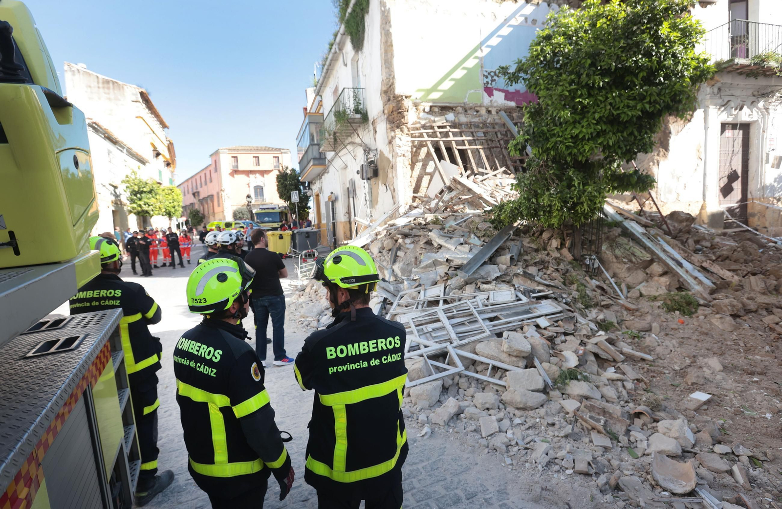 Derrumbe en Jerez de una casa en el barrio de San Miguel