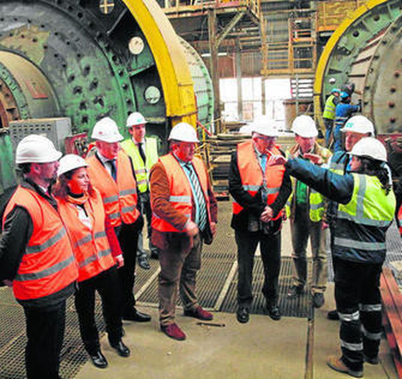 El consejero de Economía, José Sánchez Maldonado, visita las instalaciones de Riotinto.