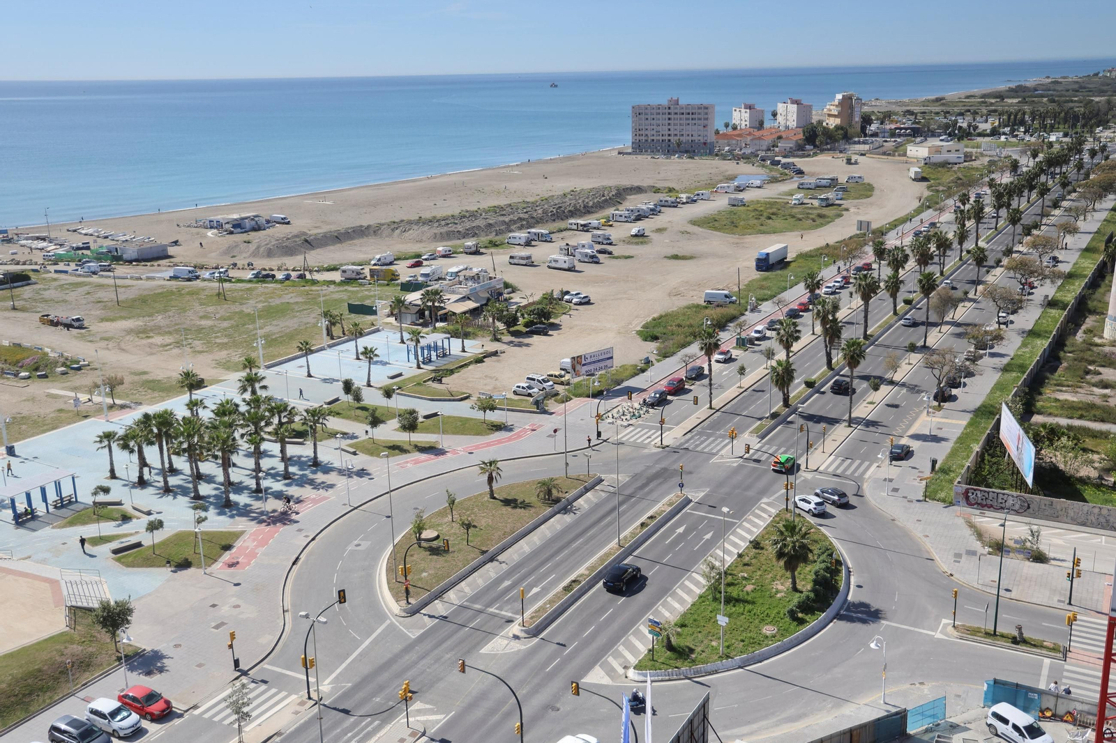 Parte final del paseo marítimo en Sacaba.