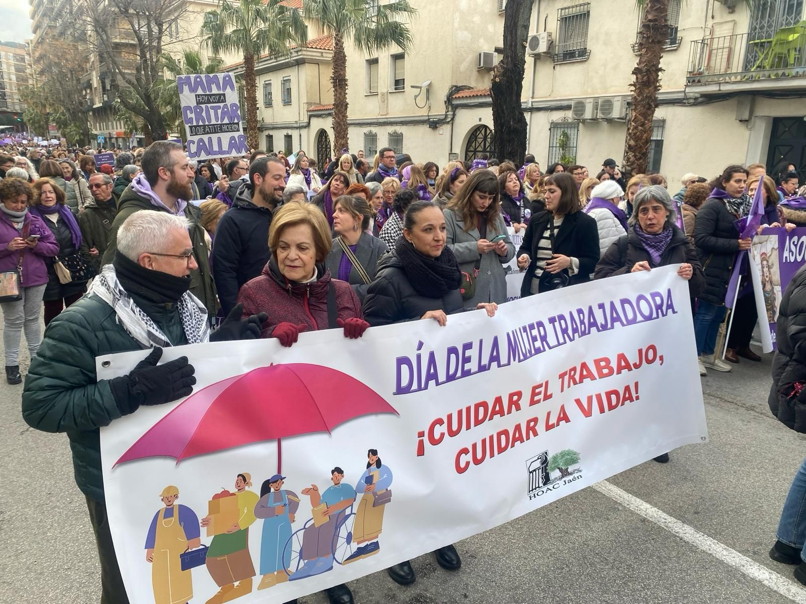 Manifestación del Día Internacional de la Mujer en Jaén.