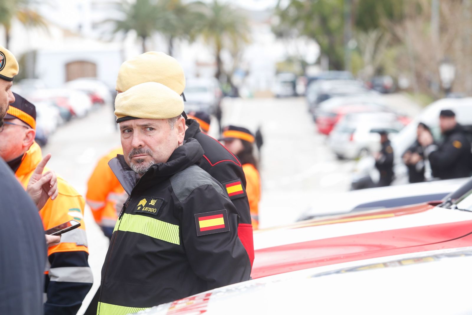 Las fotografías de la visita de Pedro Sánchez al puesto de mando avanzado de San Roque