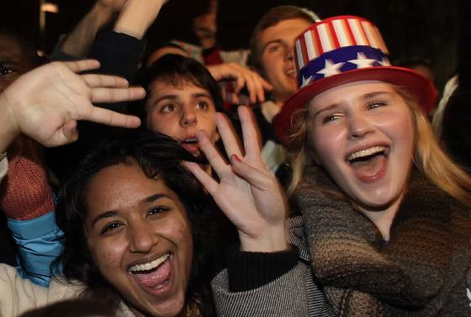 Seguidores de Obama celebran su victoria en Washington.

Foto: Reuters