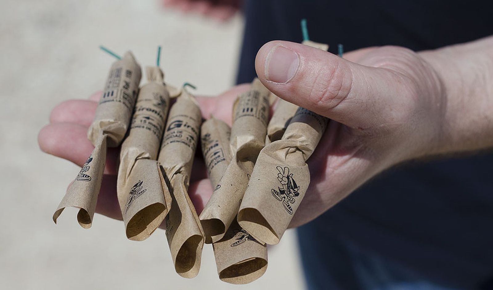 Material pirotécnico.