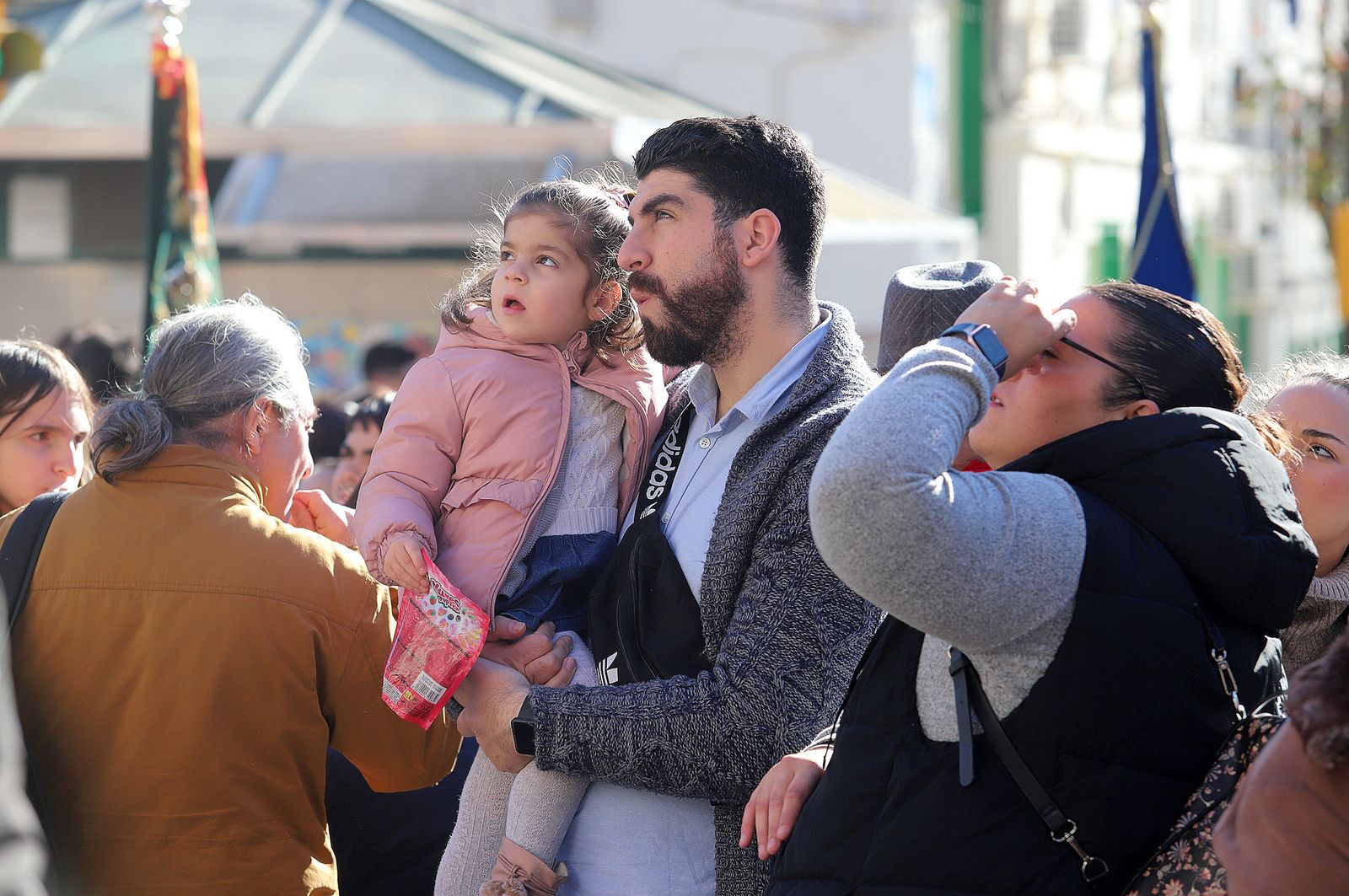 Imágenes del ambiente en la procesión de San Sebastián
