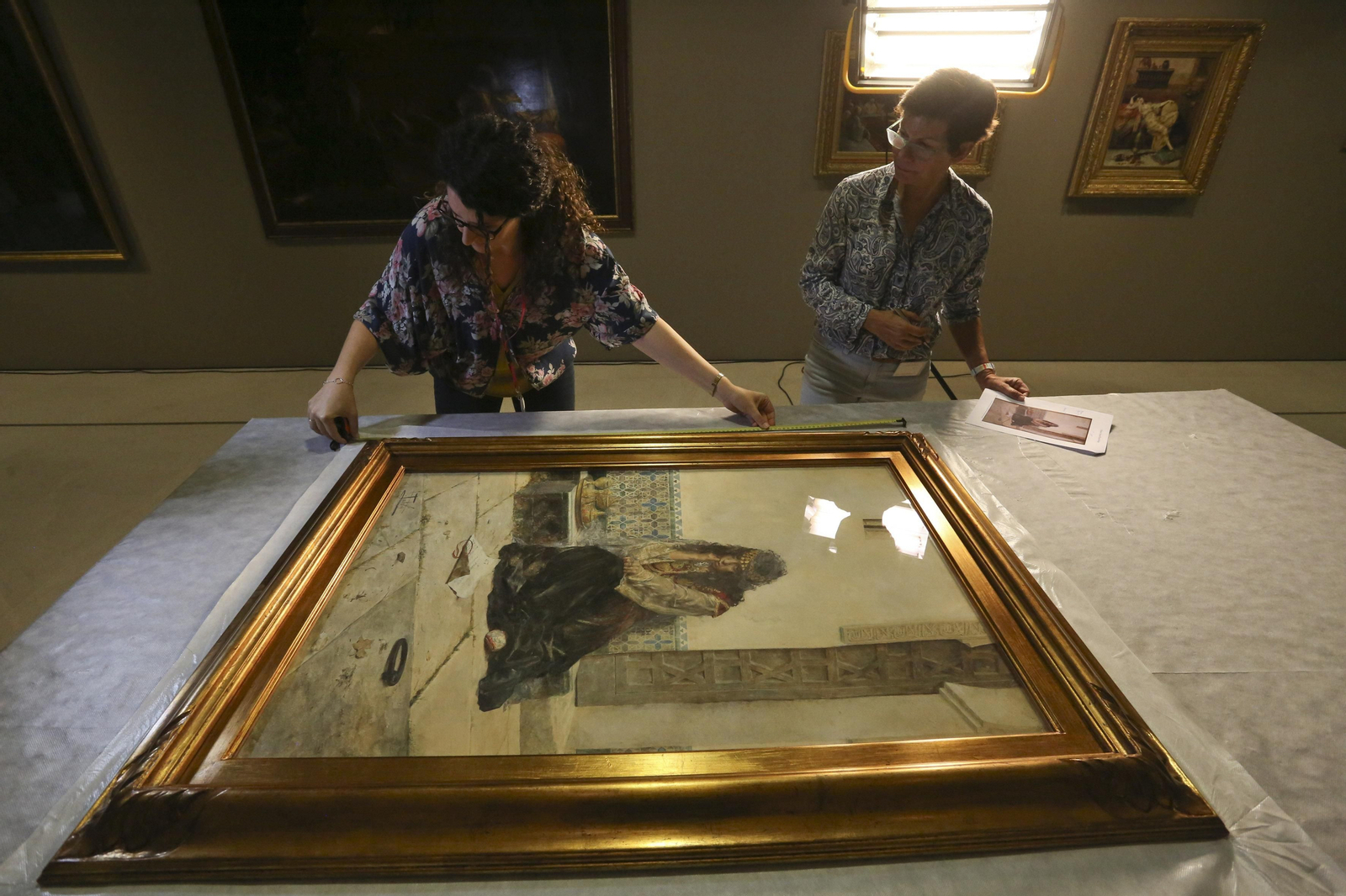 Fotos del montaje de la nueva exposición del Museo Carmen Thyssen