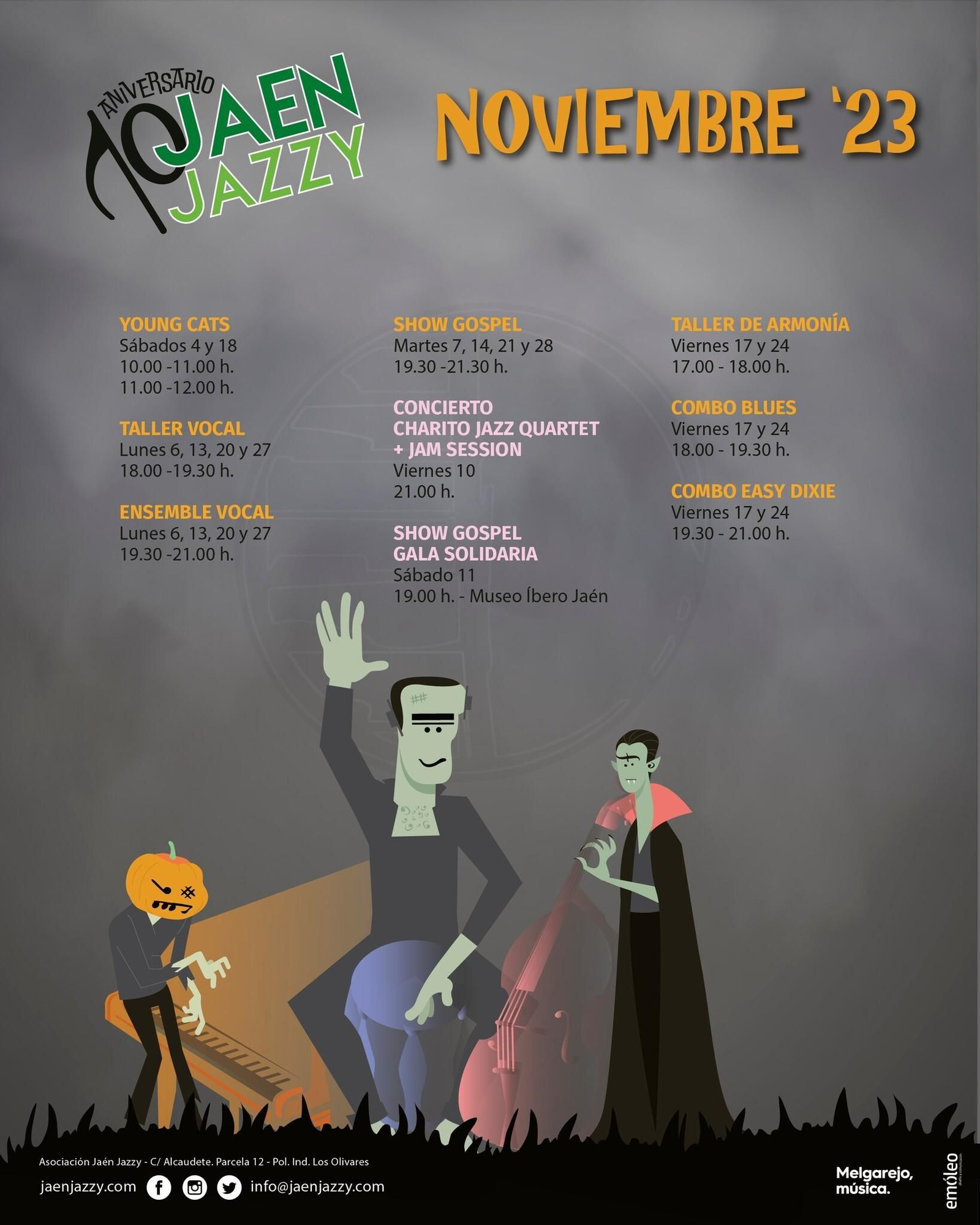Programación por el décimo aniversario de la asociación Jaén Jazzy. Programación por el décimo aniversario de la asociación Jaén Jazzy.