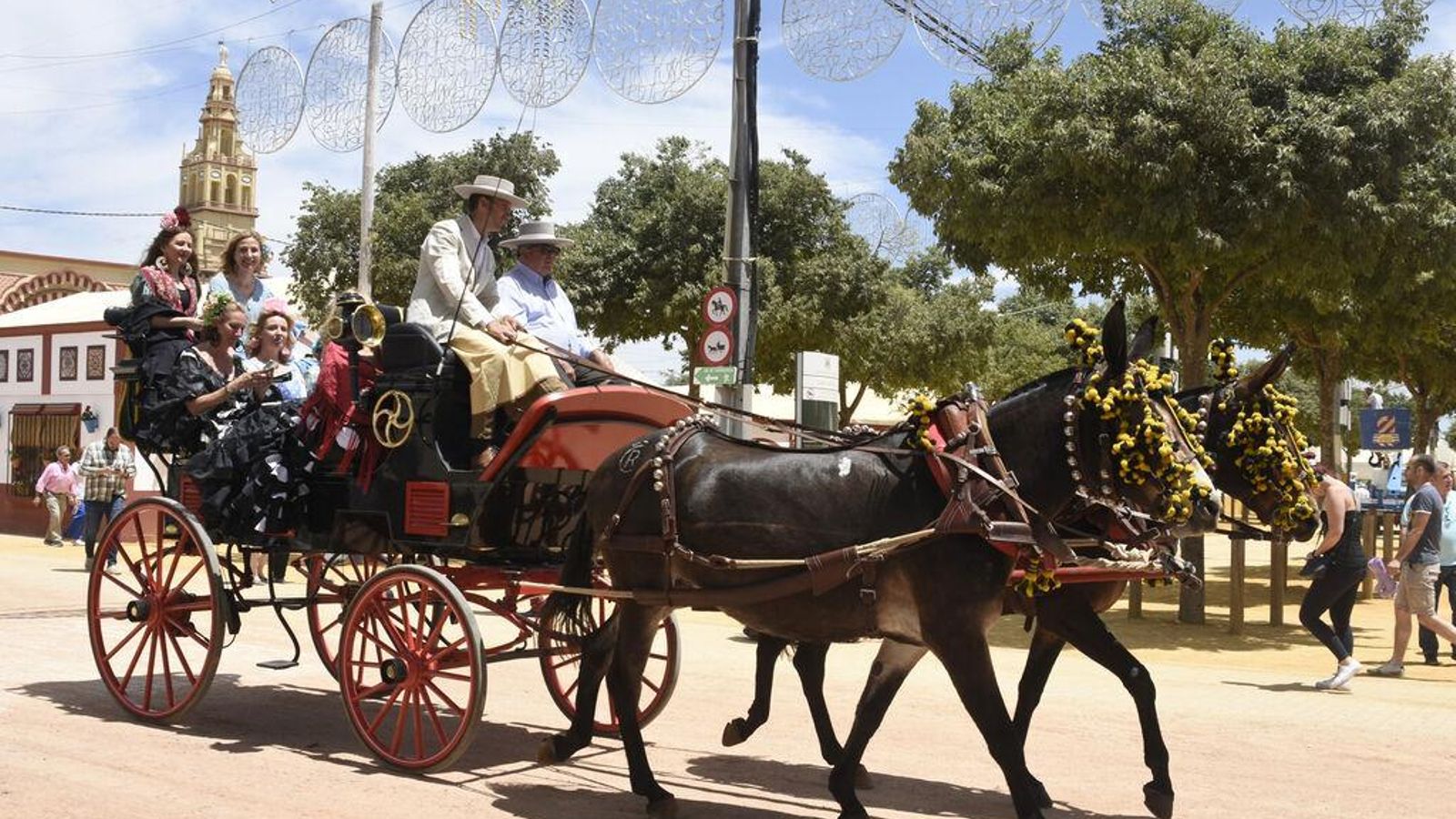 Coche de caballos en la Feria de Córdoba.