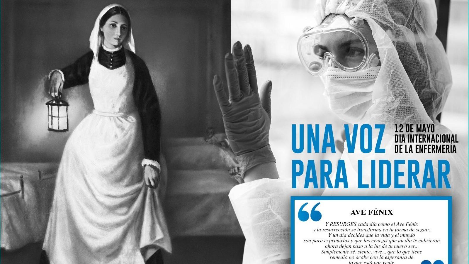 Cartel diseñado por Margot Coca en el Día Internacional de la Enfermería