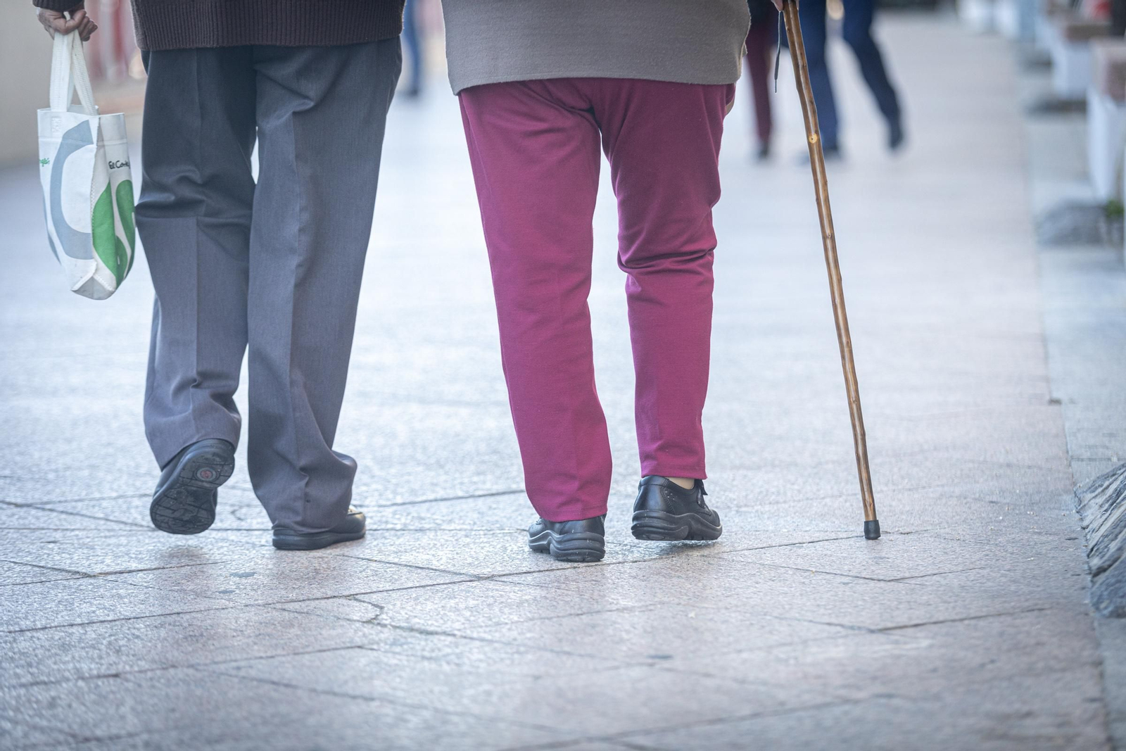 Los mayores salieron a pasear a las 10 de la mañana