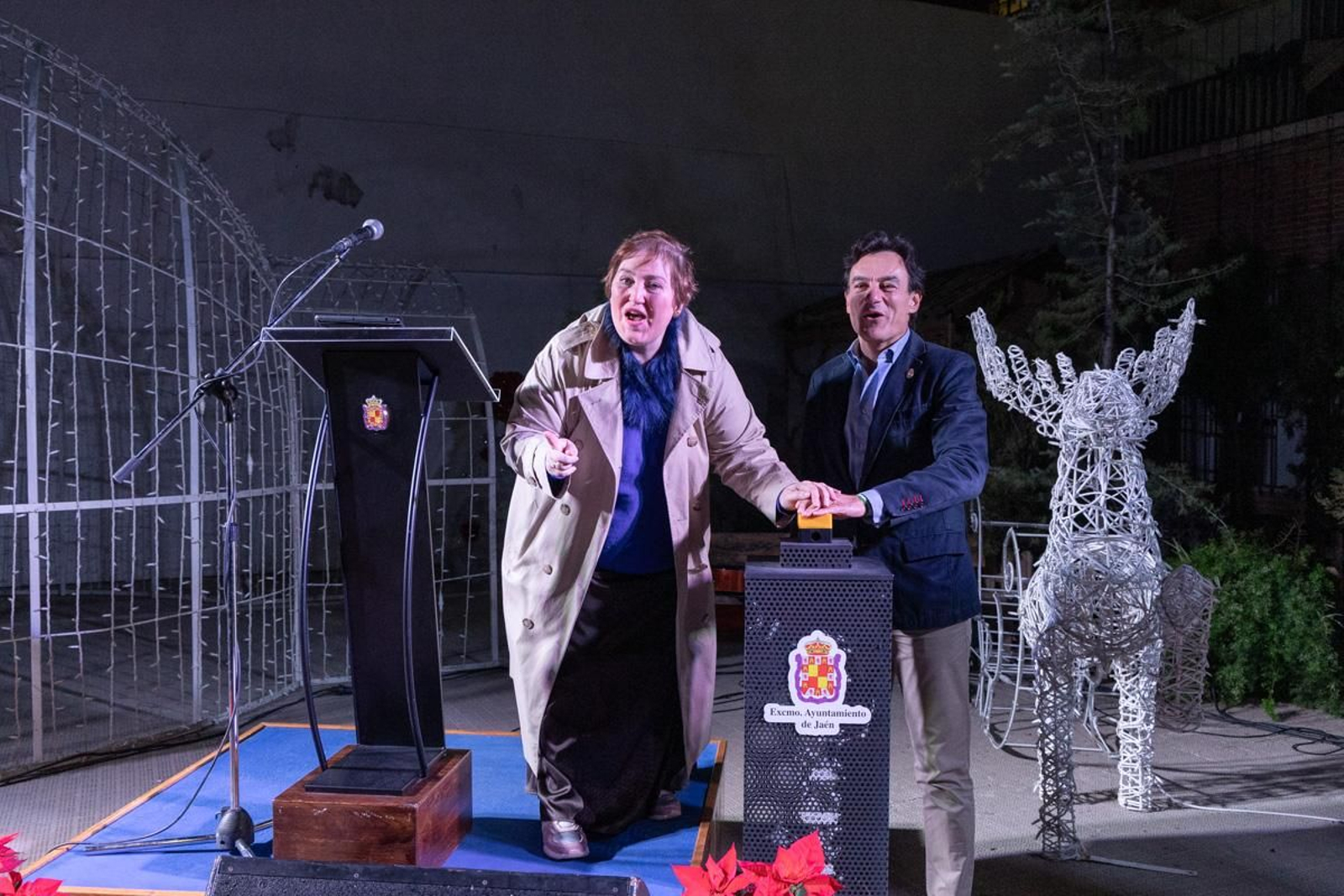 Inauguración del espectáculo de luz y sonido de la UPM