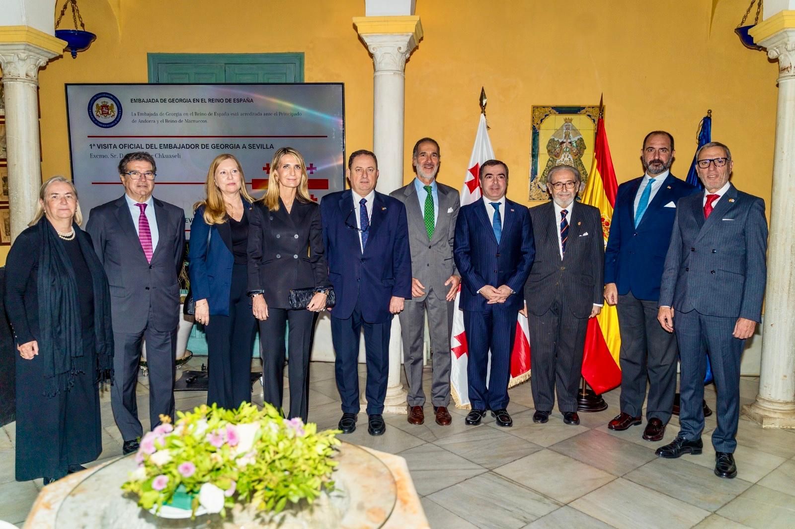 Un momento de la primera visita oficial del Embajador de Georgia en España a Sevilla.