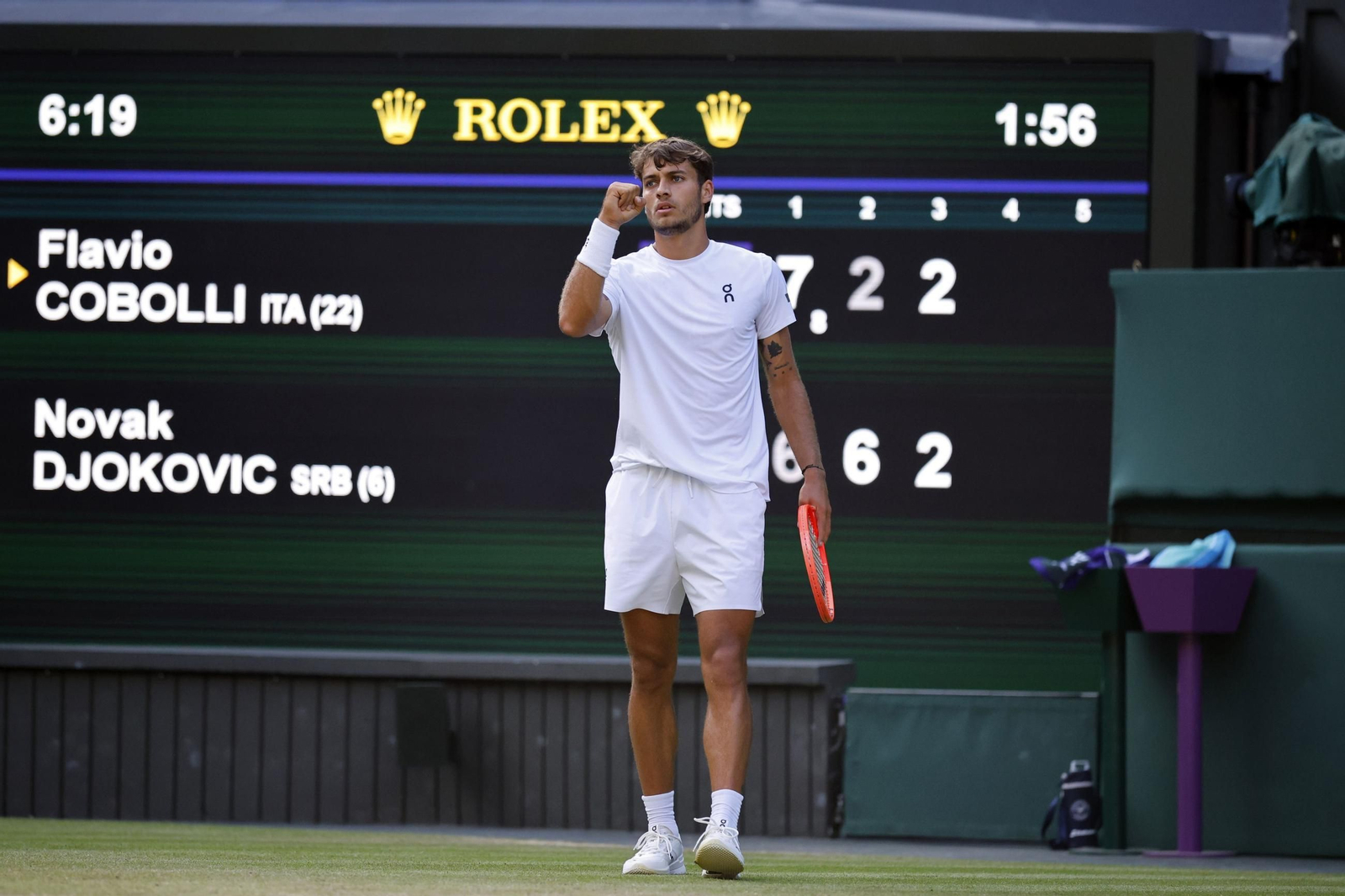 Las fotos de Wimbledon con las clasificaciones de Djokovic y Sinner