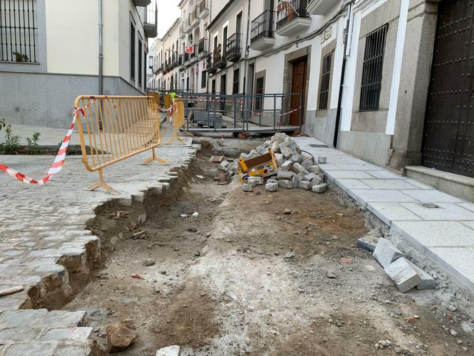 Obras de la calle Fernández Franco de Pozoblanco.
