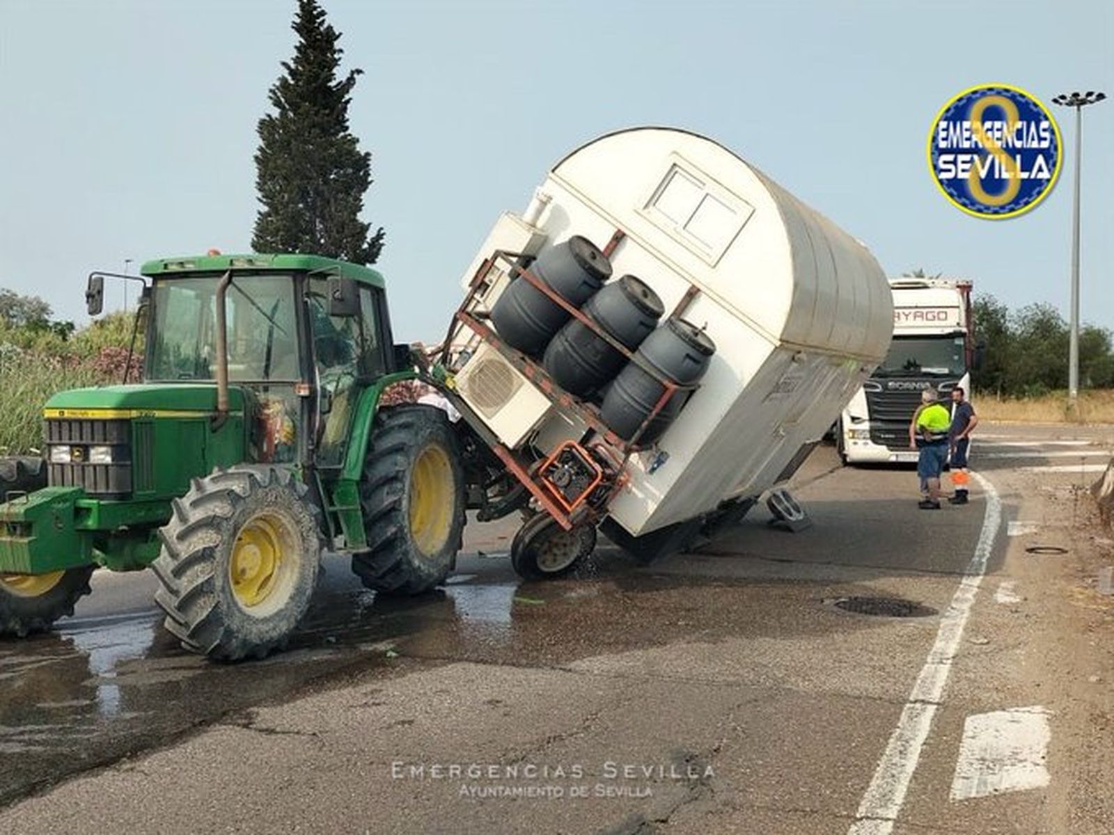 Estado de la carriola tras el incidente.