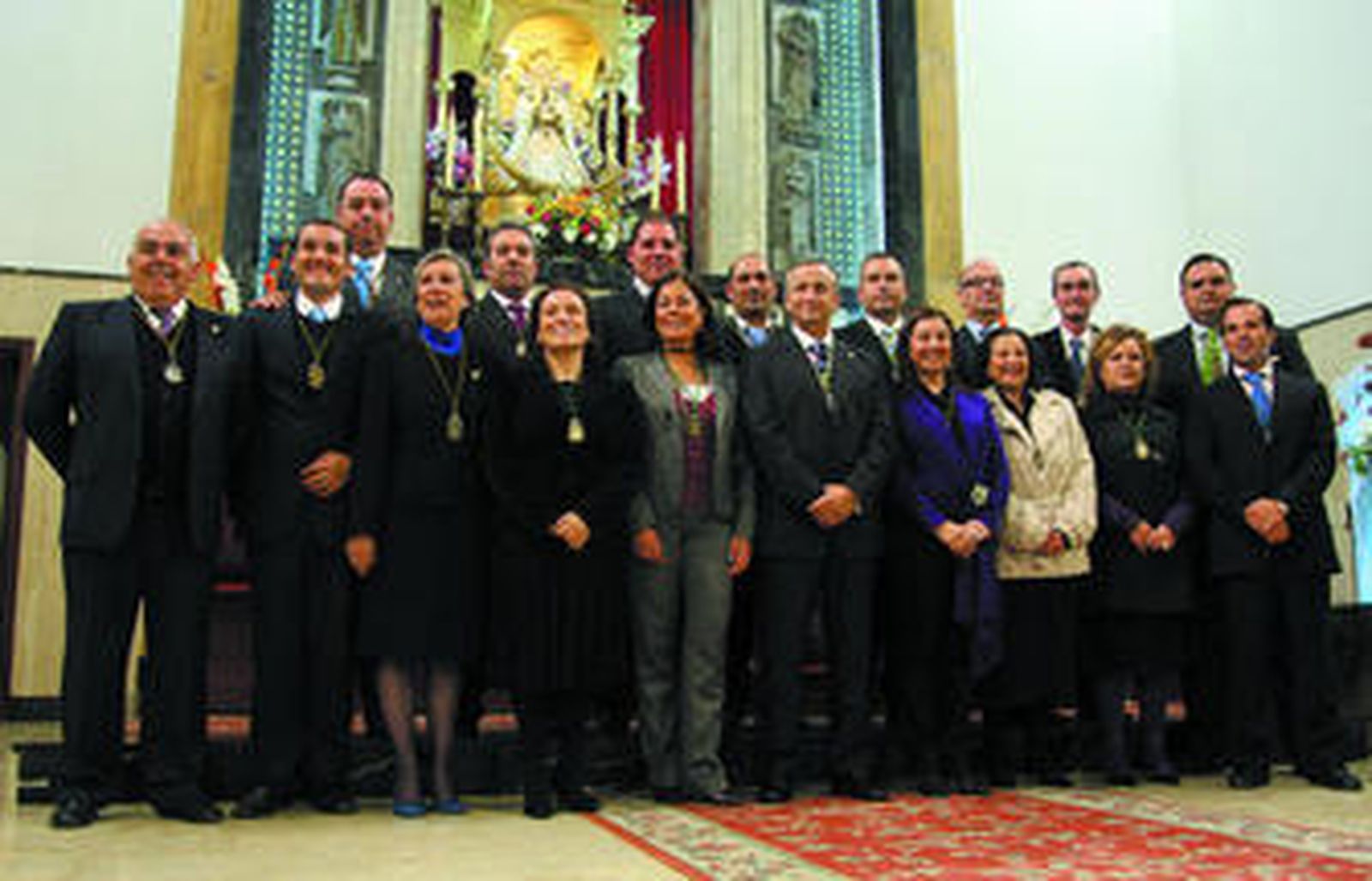 Nueva junta de gobierno de la Hermandad de Nuestra Señora del Rocío de Huelva.