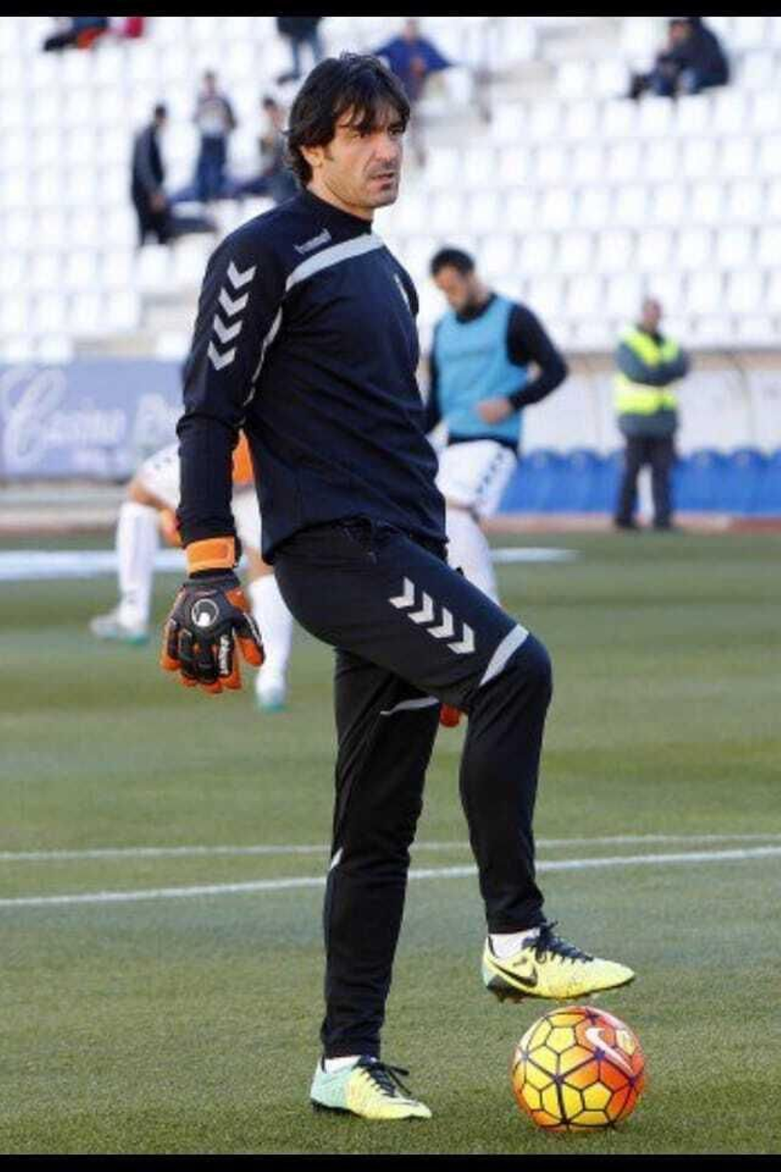 Cano, en un calentamiento.