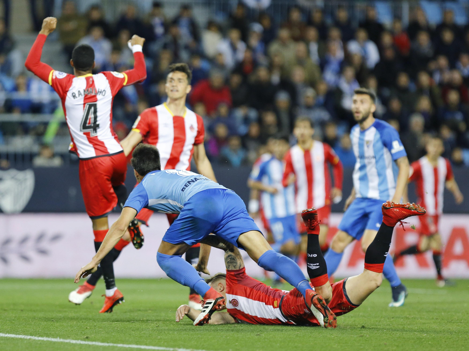 Las imágenes del Málaga-Girona