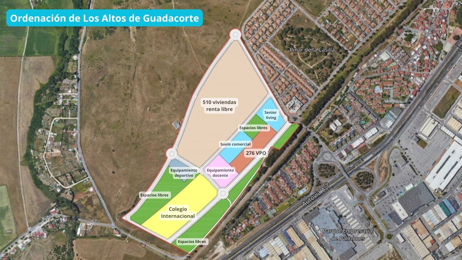 Ordenación programada para el sector de Los Altos de Guadacorte.