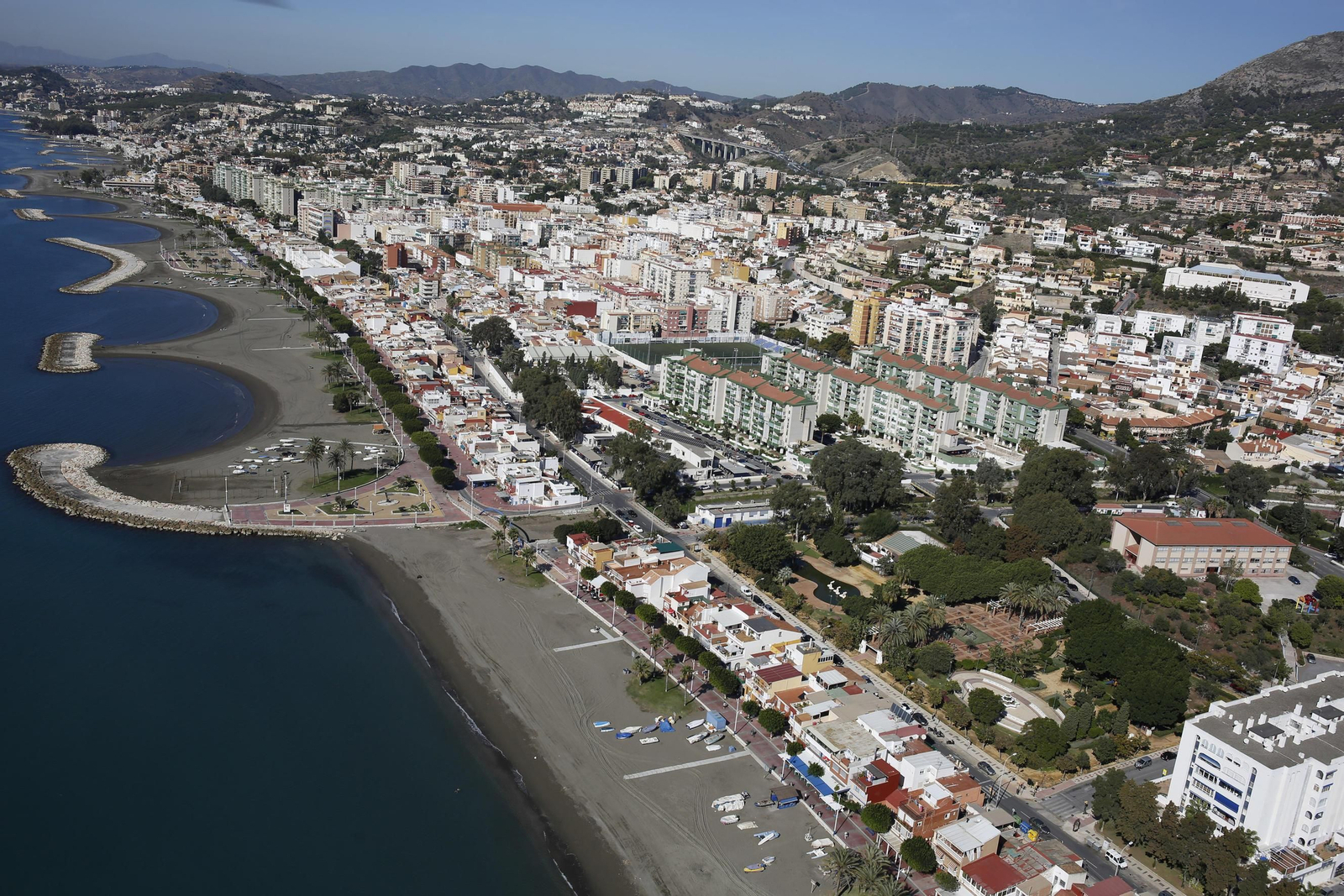 Vista aérea de la zona Este de Málaga.