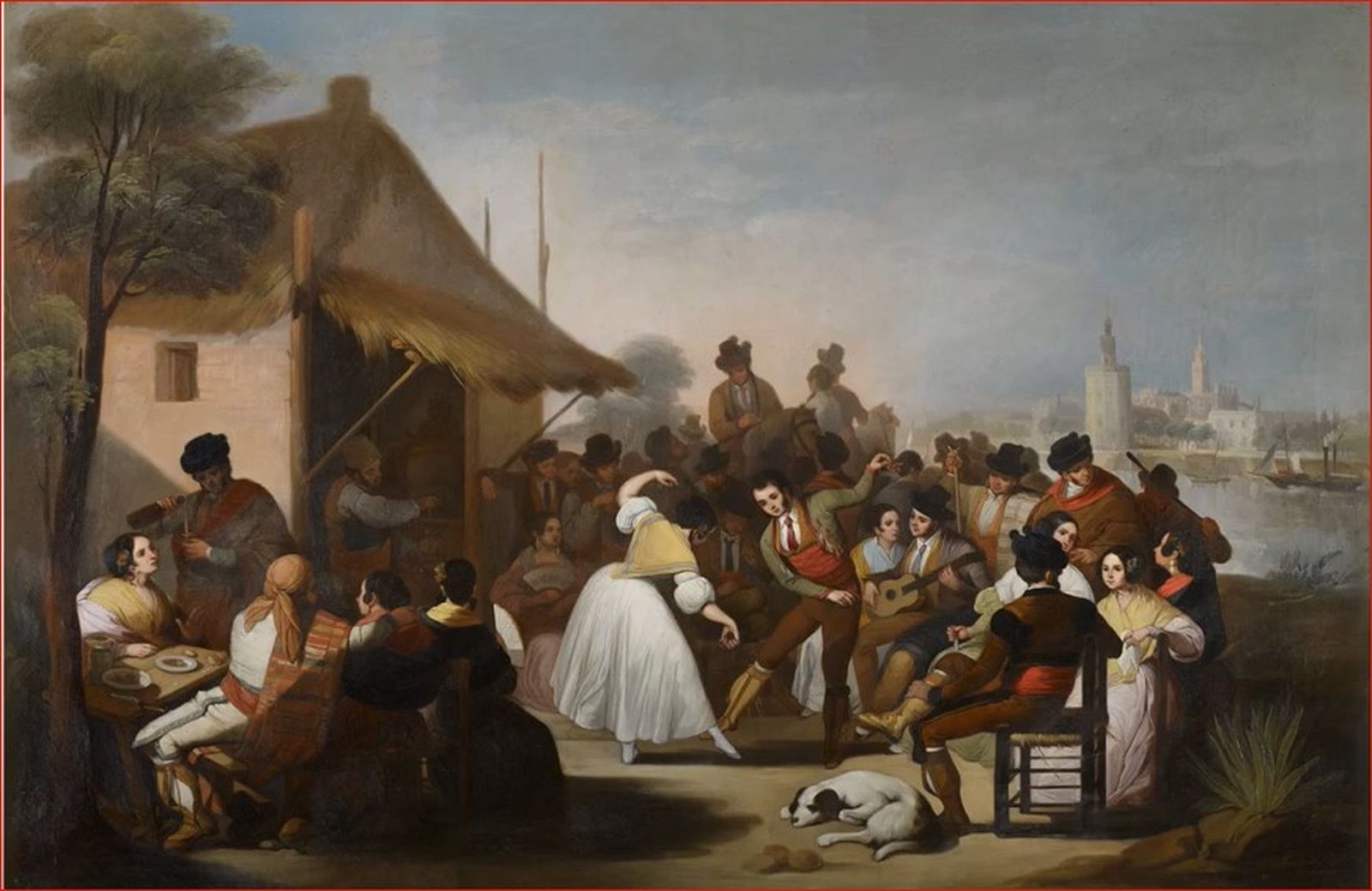 5. Cuadro 'Un baile en Triana', de Valeriano Domínguez Bécquer, evocando las 'Escenas andaluzas' de Estébanez Calderón.