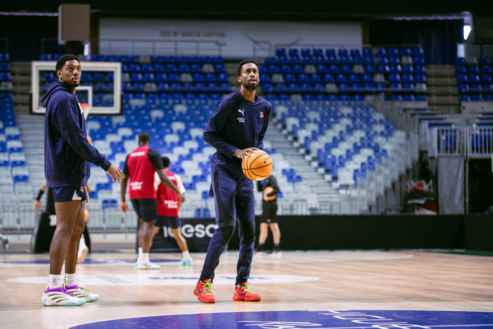 Baskonia ensaya en el Carpena horas antes de medirse al Unicaja