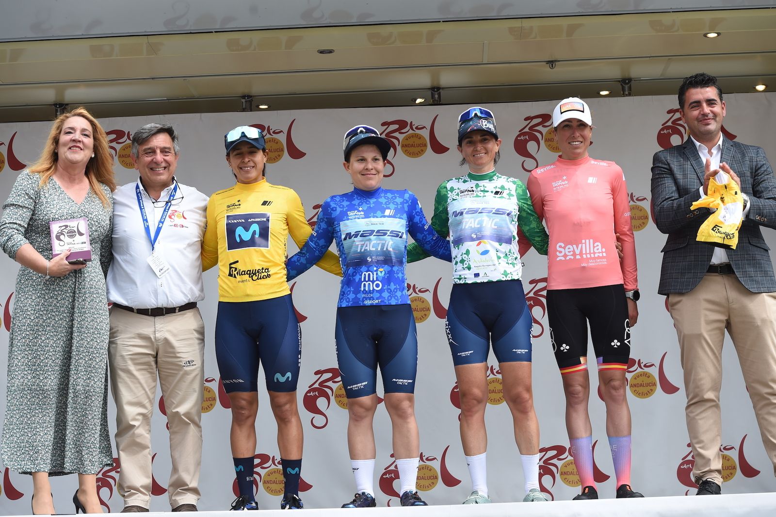Podio tras la etapa.
