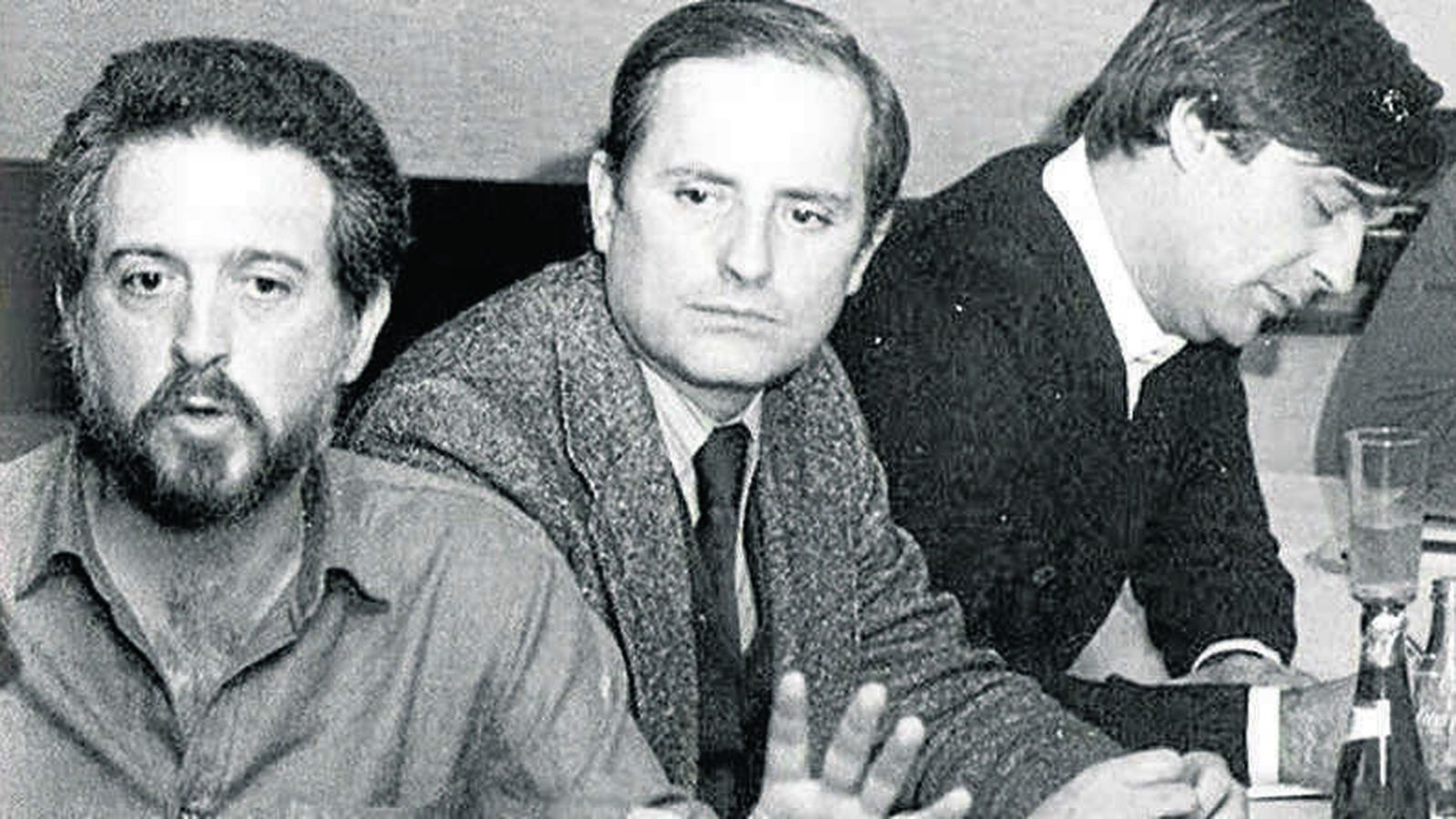 Núcleo fundador de Alianza Socialista de Andalucía: Rojas-Marcos, Uruñuela y Arredonda.