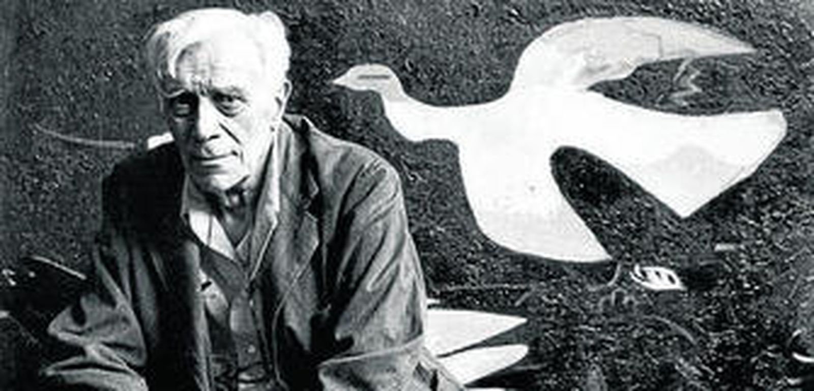 El artista Georges Braque, en su estudio.