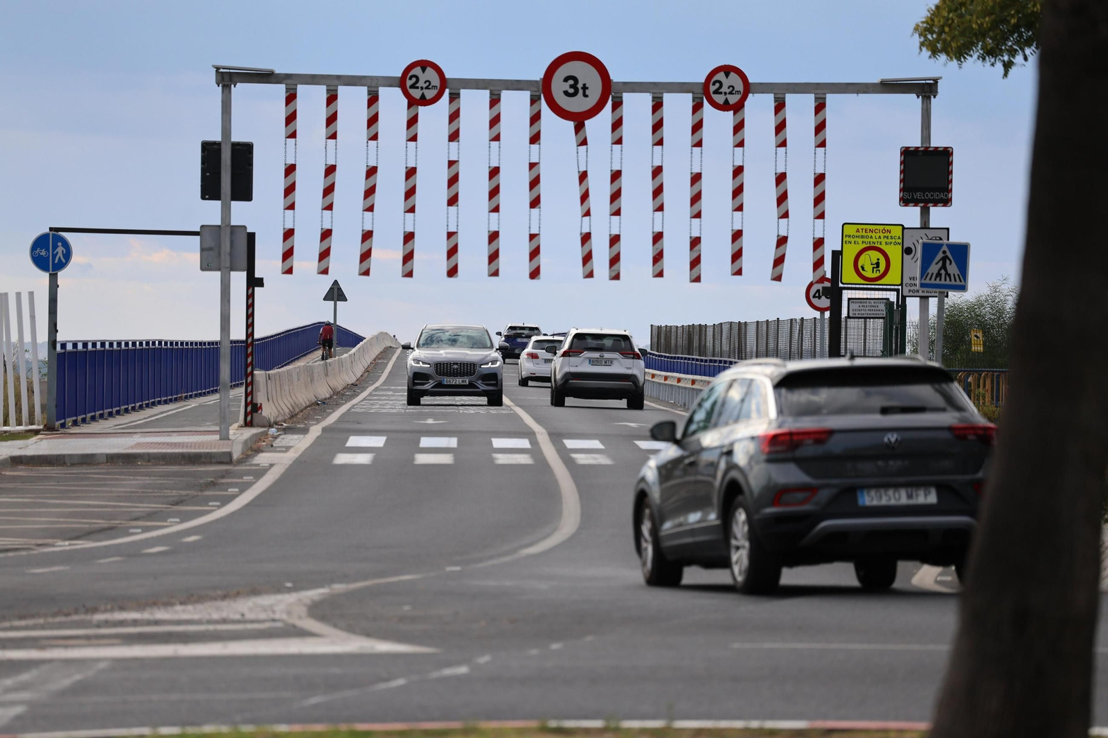 Tráfico reestablecido en el puente Sifón, en la tarde de este lunes.