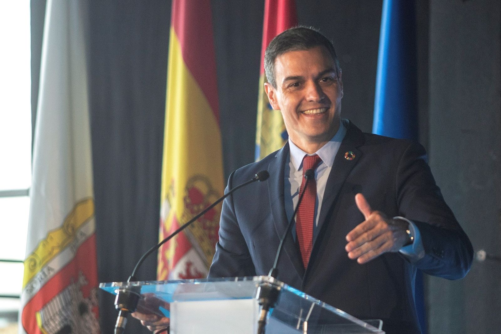 Pedro Sánchez en una rueda de prensa reciente.