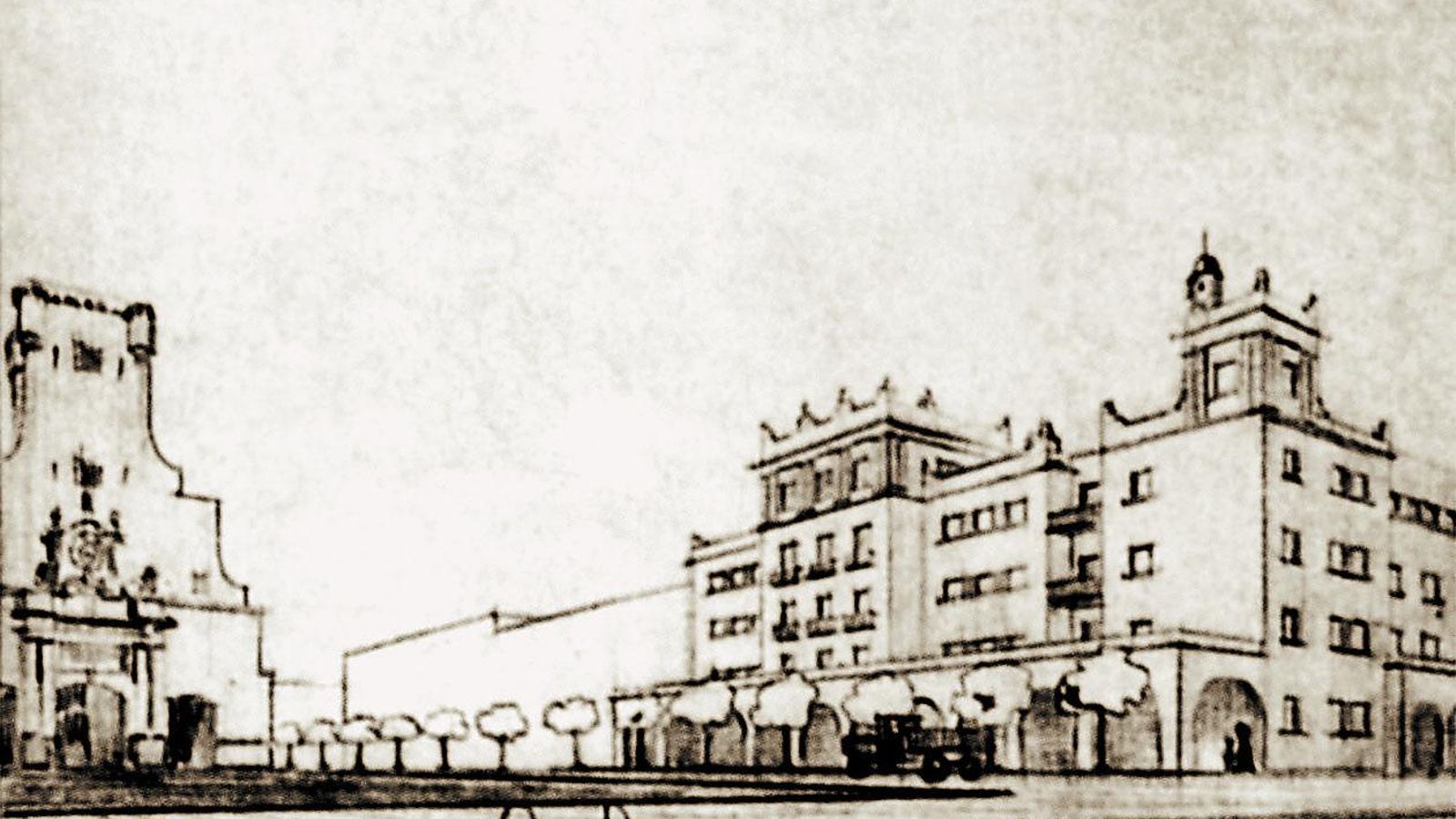 Uno de los diseños para el nuevo barrio frente a la muralla.