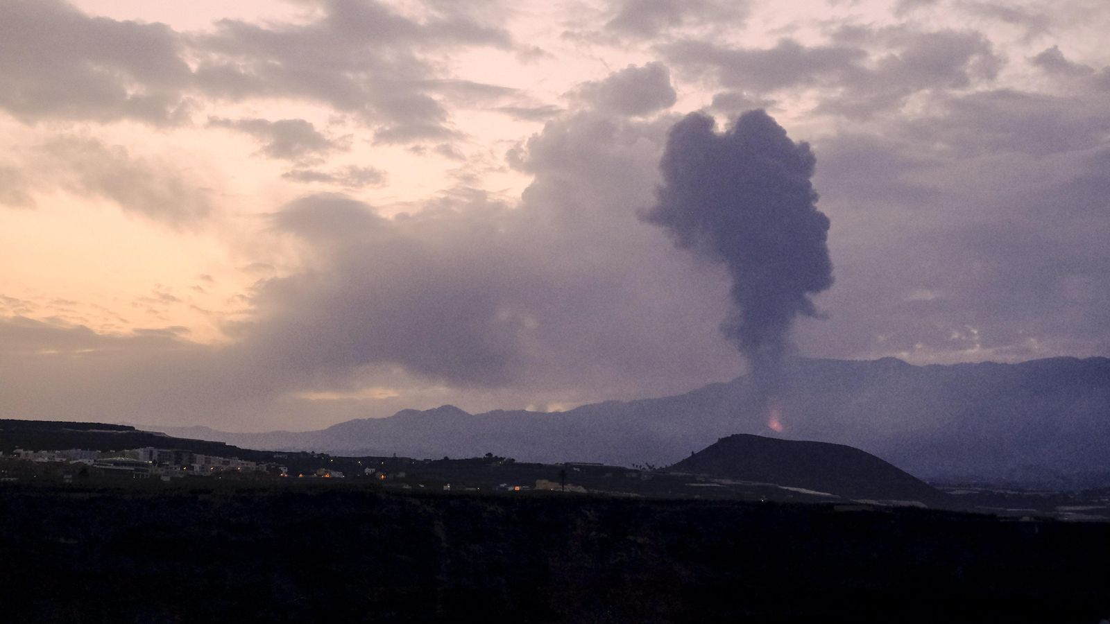 Vista del volcán de La Palma
