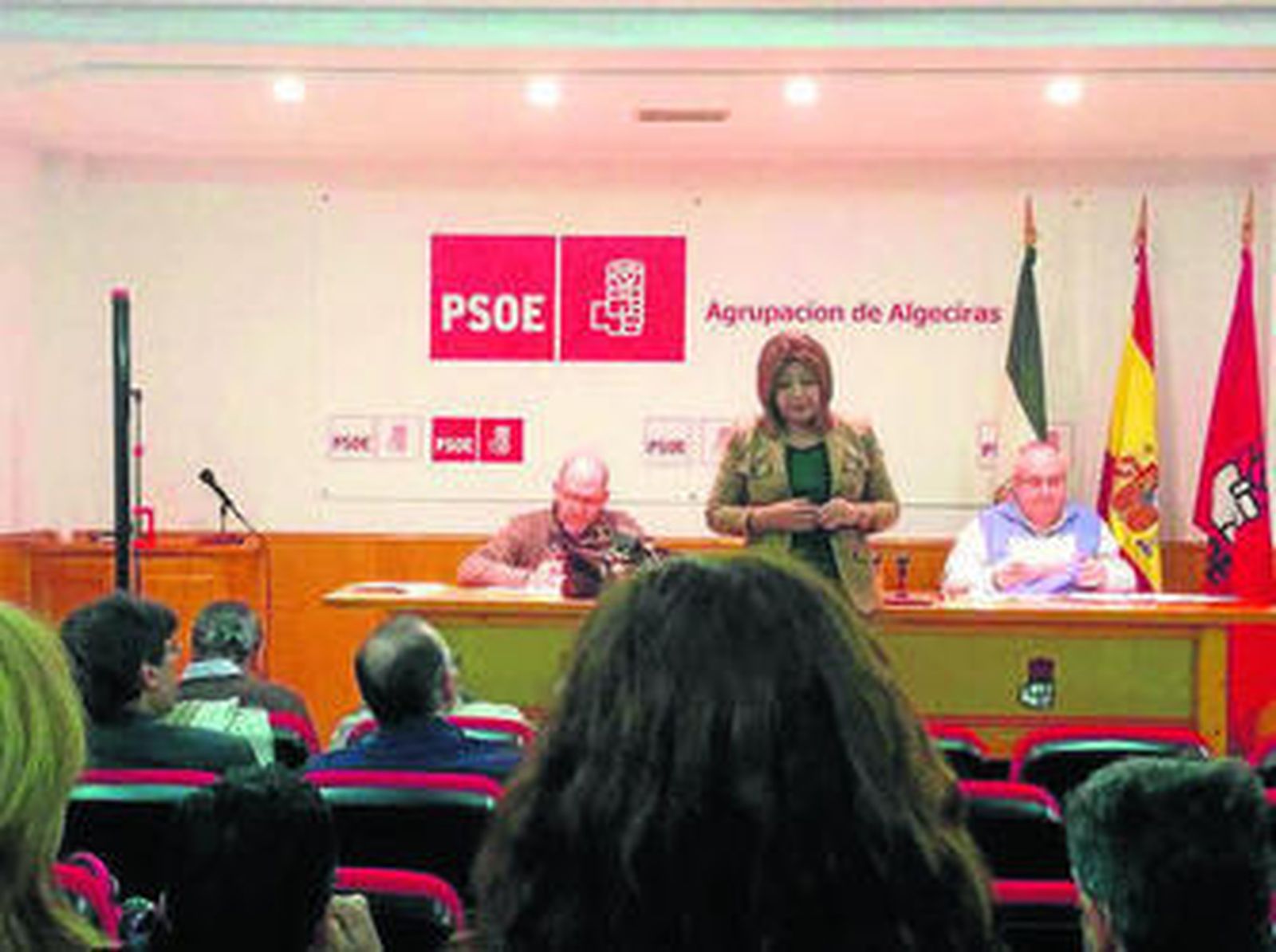 Angelines Ortiz en el transcurso de la Ejecutiva local.