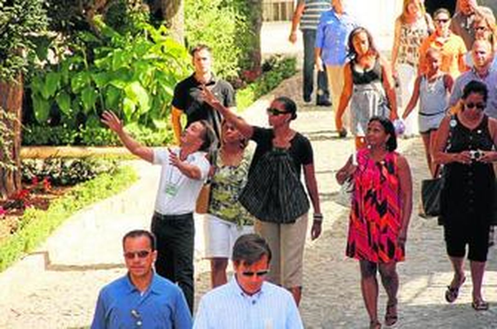 Michelle Obama, este pasado sábado, en su visita a Ronda.