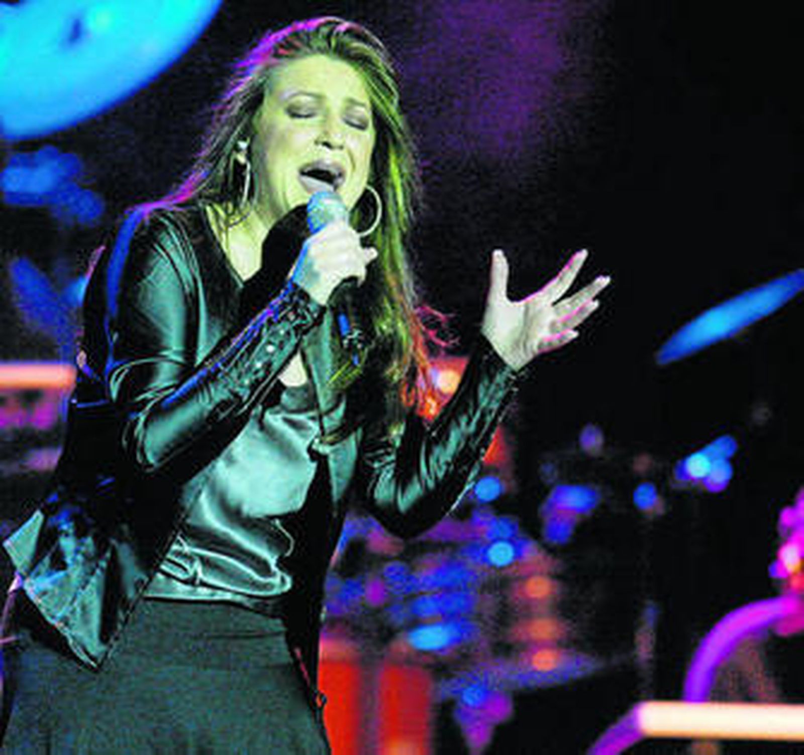 La artista de San Fernando en uno de sus últimos conciertos.