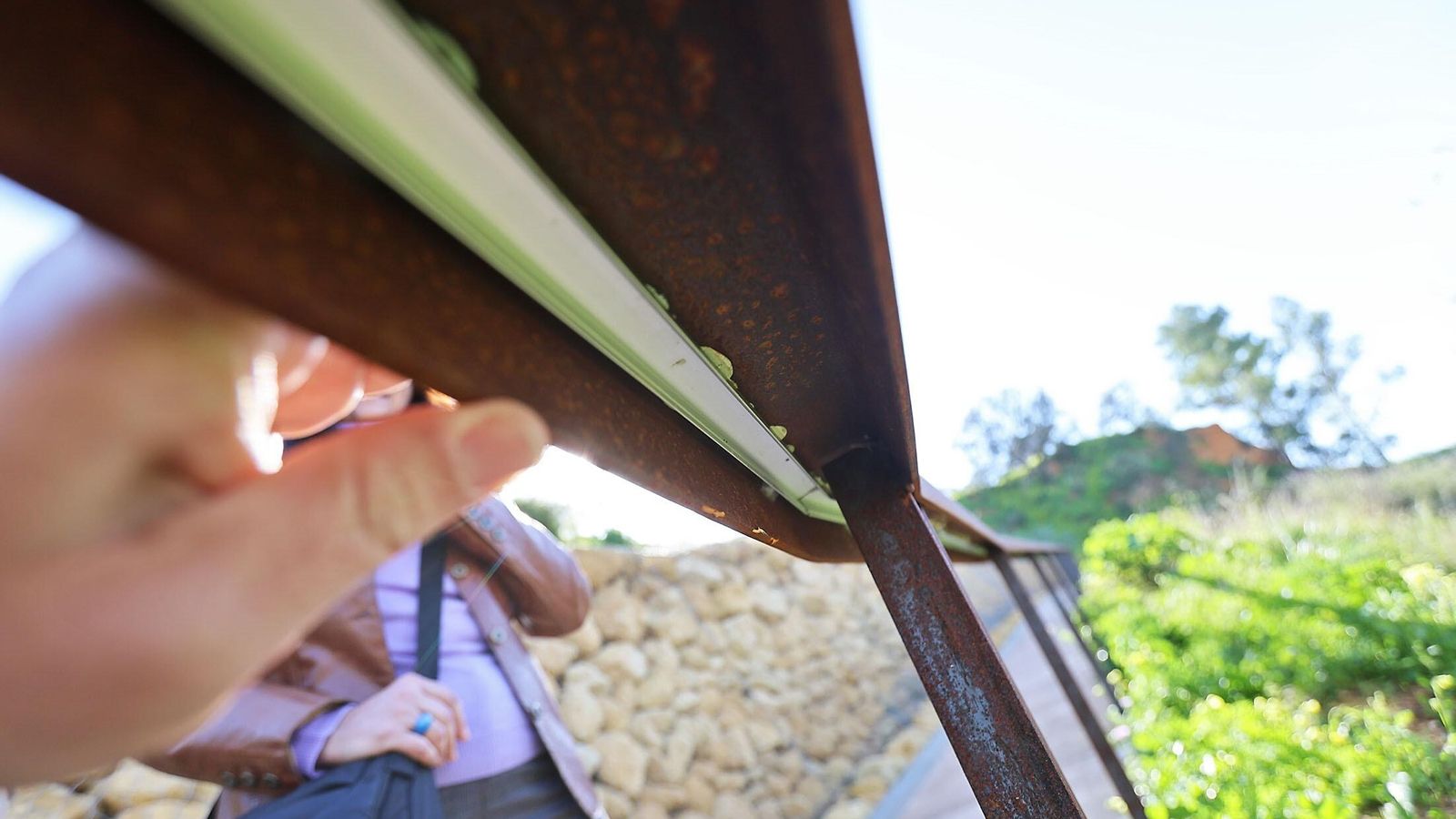 Barandilla en la que iba la tira led.