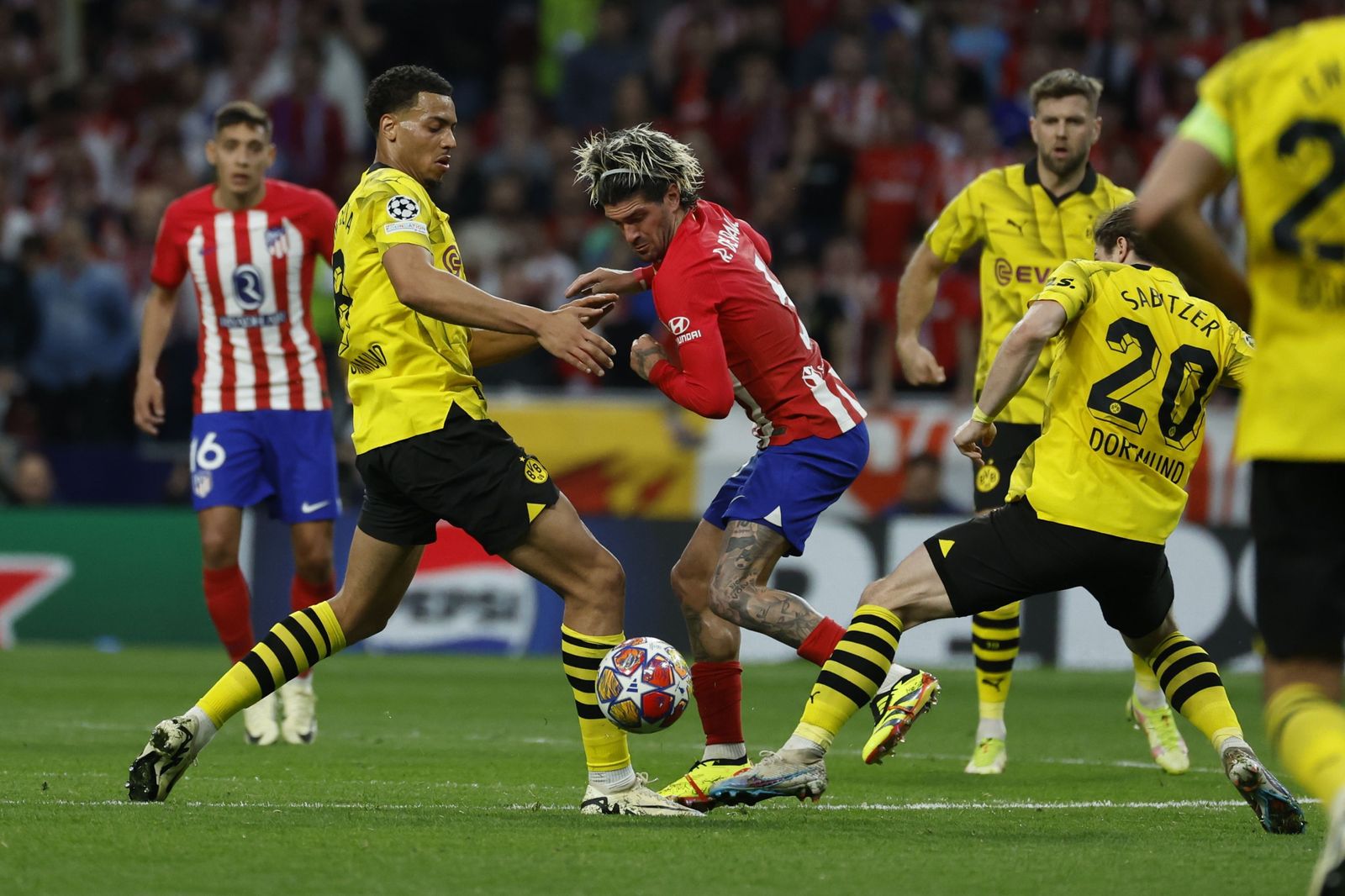 El Atlético de Madrid - Borussia Dortmund, en fotos