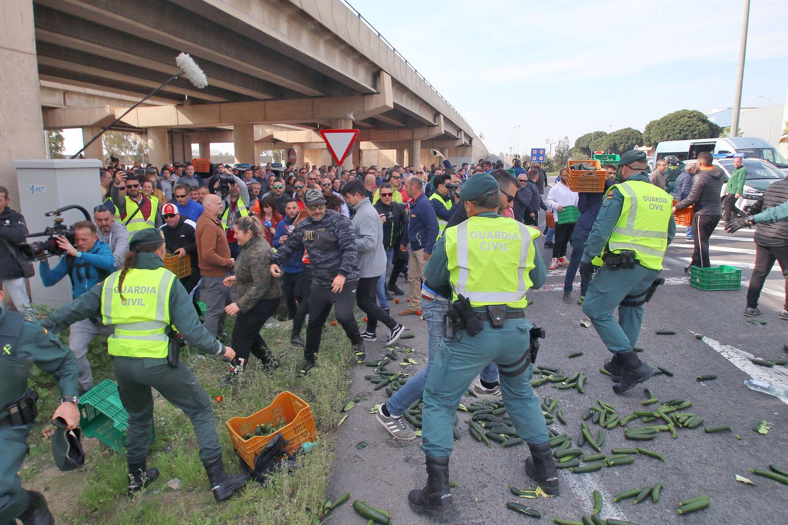 Las imágenes de la manifestación de agricultores