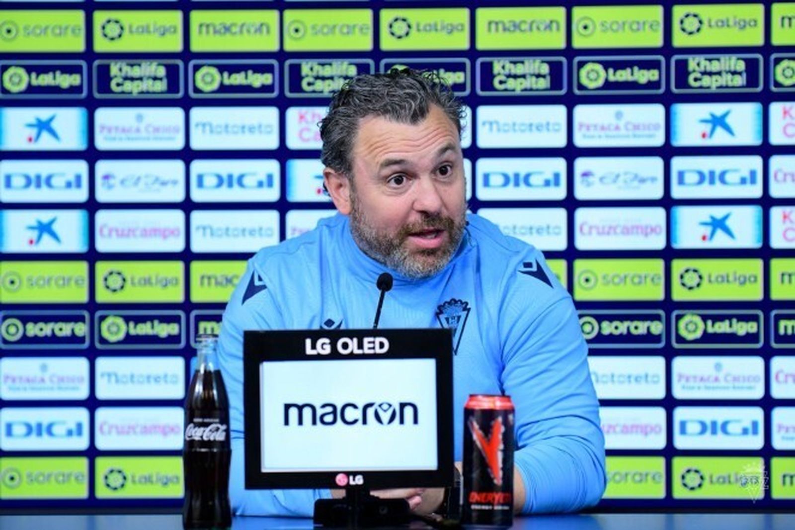 Sergio, en la sala de prensa de El Rosal.