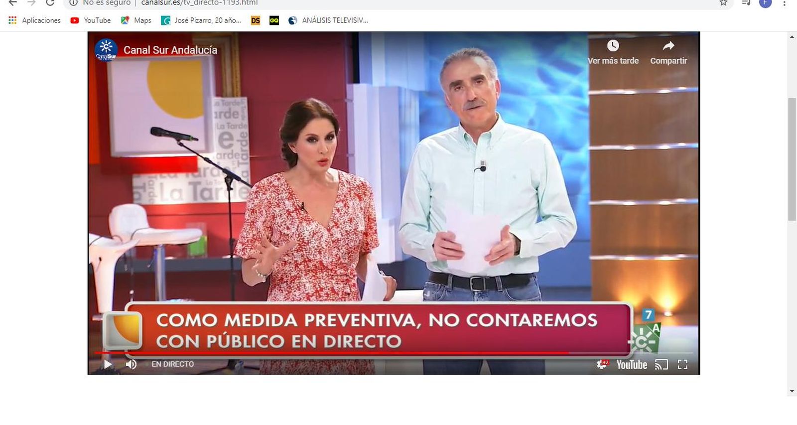 Juan y Medio y Eva Ruiz esta tarde