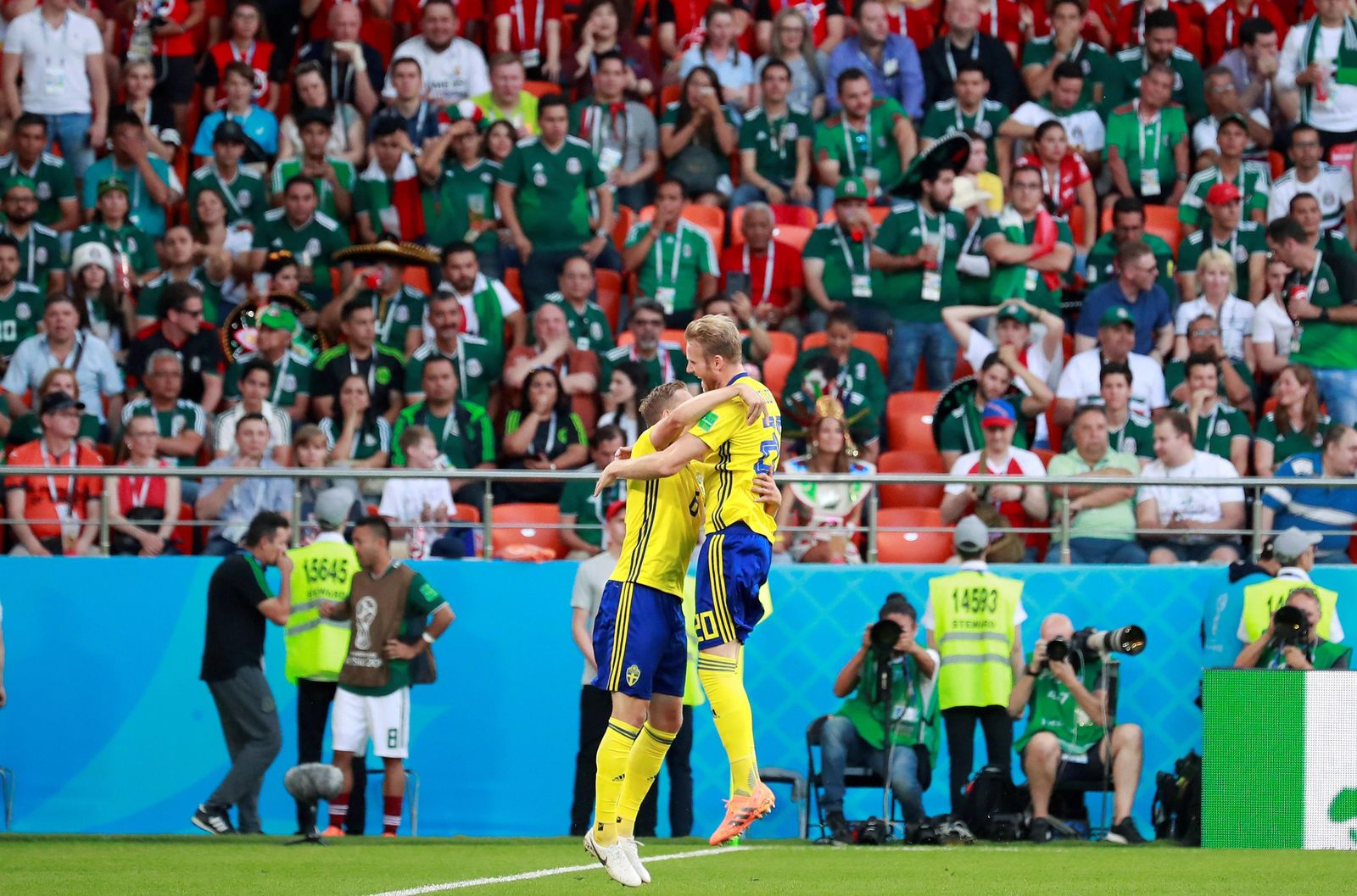 Las imágenes del México-Suecia