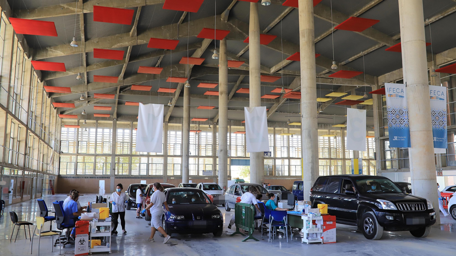 Una imagen del punto de vacunación de Ifeca.