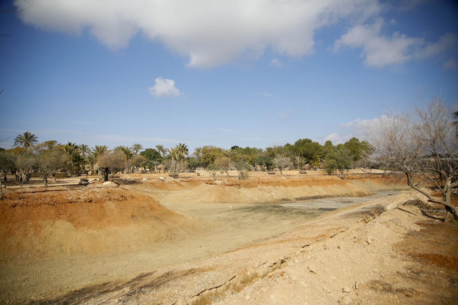 Imágenes de las obras en el parque del Boticario de Almería