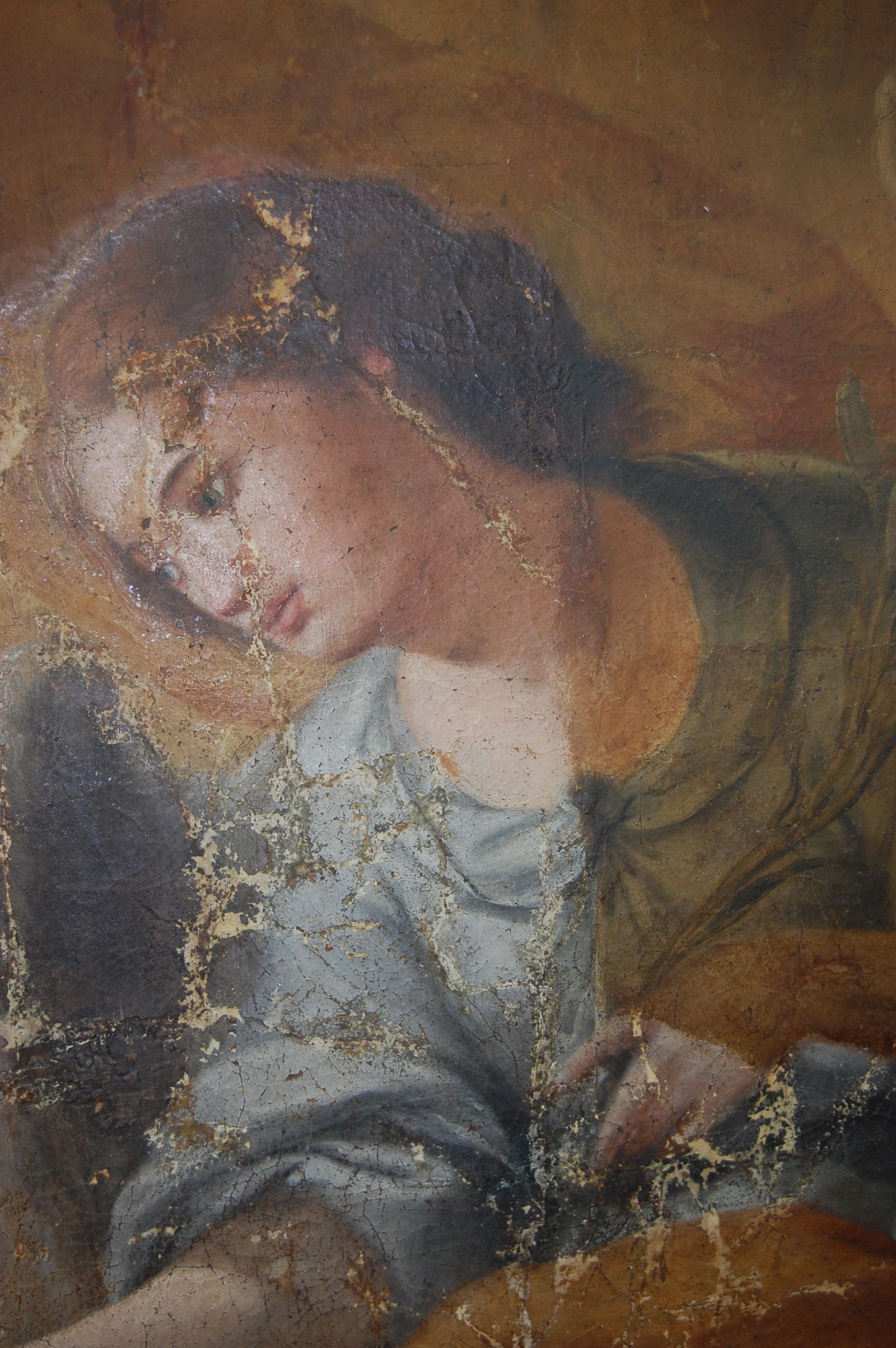 Detalle del estado de la pintura.