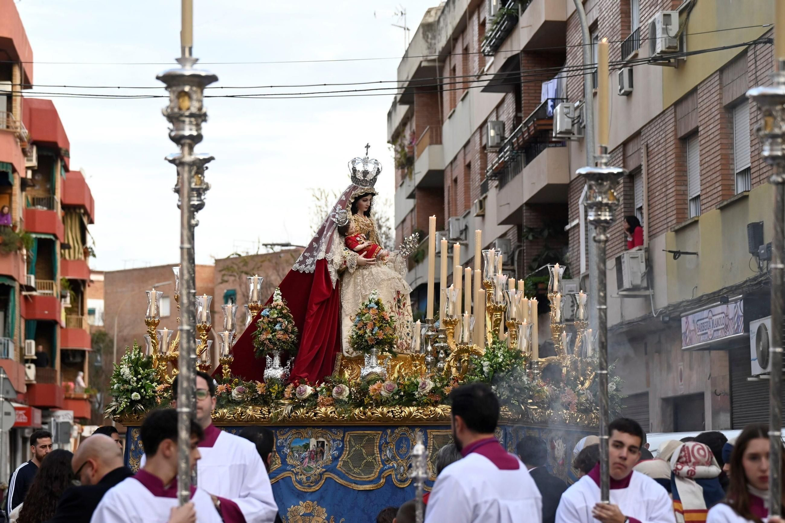 La Virgen de Belén, en su salida procesional de 2024.