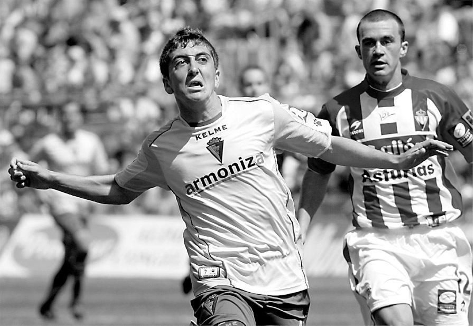 Carrera de Pablo Hernández, autor ese día del último gol cadista en casa al Sporting.